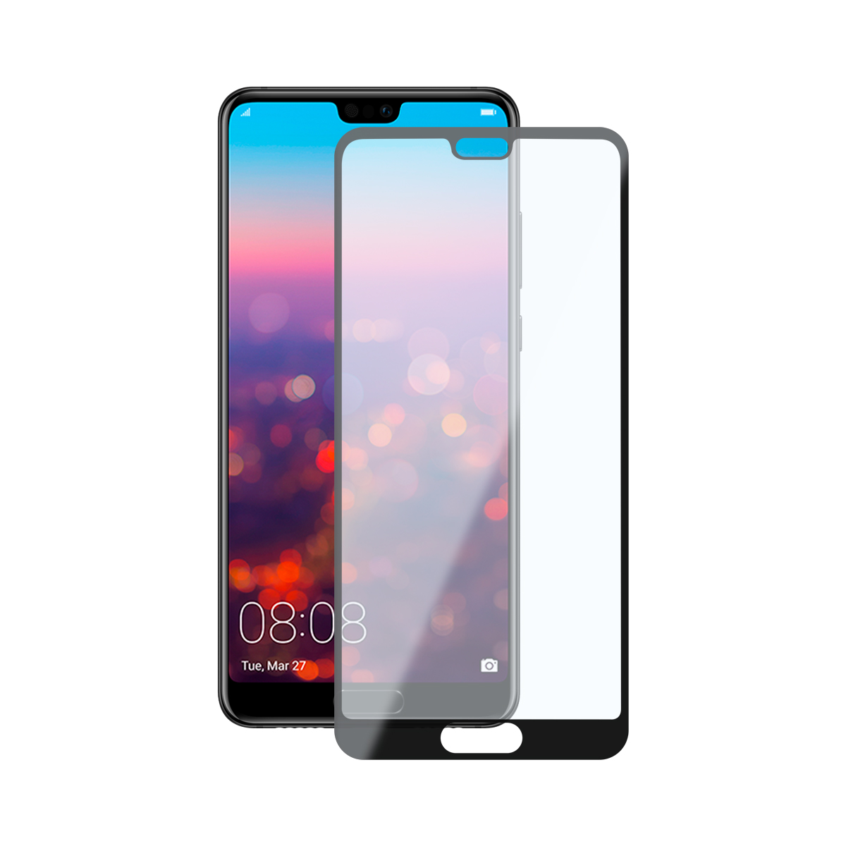 KSIX FULL GLUE 2.5D PROTECTOR TEMPERED GLASS 9H FOR HUAWEI P20 PRO BLACK (1 UNIT)