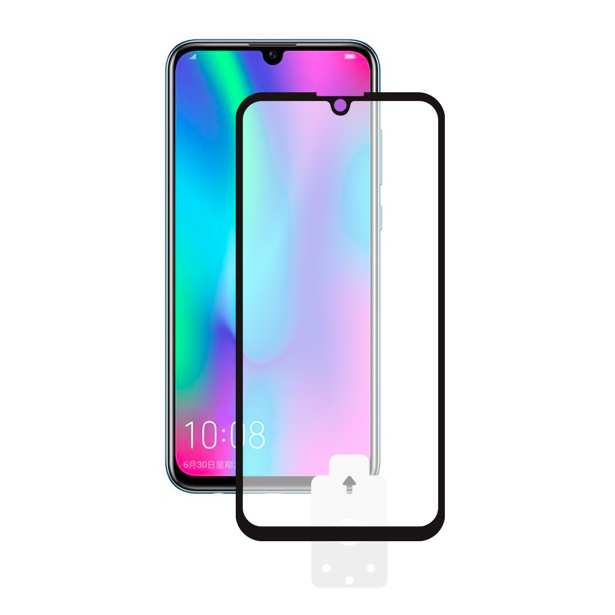 KSIX MACHINE 2.5D PROTECTOR TEMPERED GLASS 9H WITH EDGE FOR HONOR 10 LITE BLACK (1 UNIT)