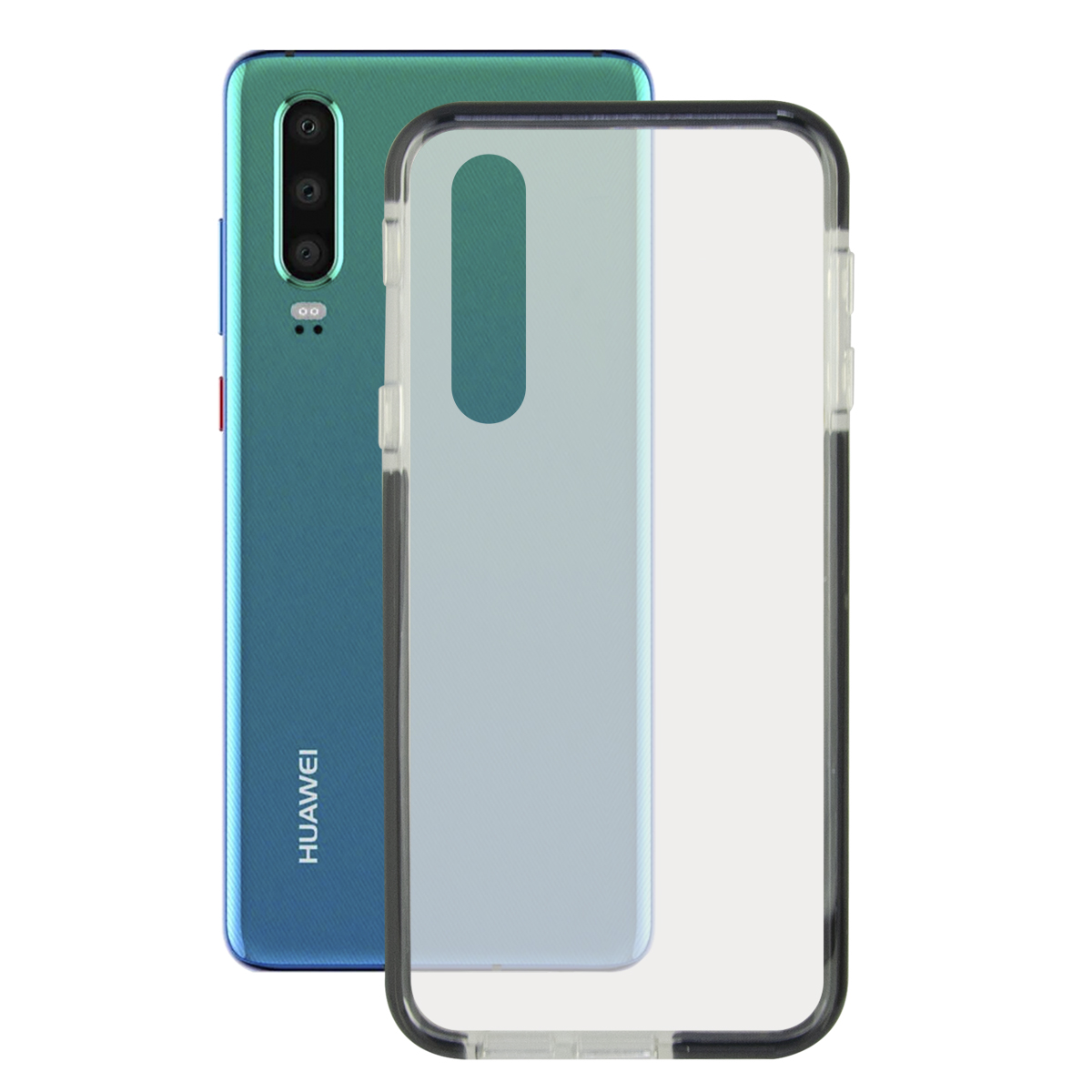 KSIX ARMOR EXTREME FLEX COVER TPU REINFORCED HIGH RESISTANCE FOR HUAWEI P30 TRANSPARENT BLACK