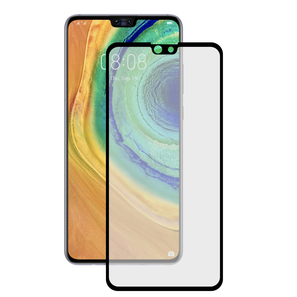 KSIX EXTREME 2.5D PROTECTOR TEMPERED GLASS 9H FOR HUAWEI MATE 30 BLACK (1 UNIT)