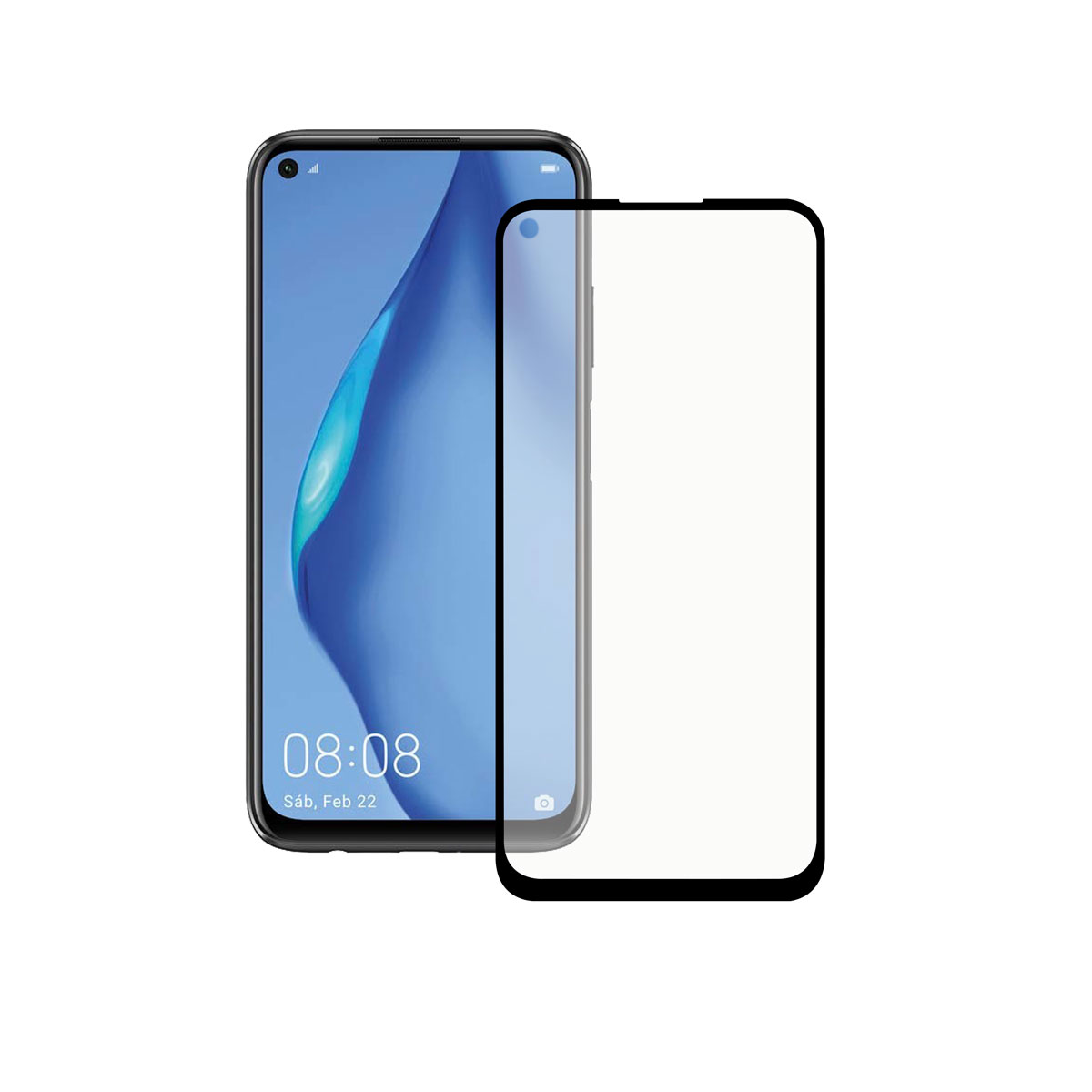 KSIX FULL GLUE 2.5D PROTECTOR TEMPERED GLASS 9H FOR HUAWEI P40 LITE BLACK EDGE (1 UNIT)