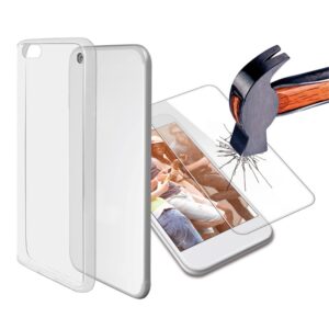 KSIX PACK ULTRATHIN FUSION COVER TRANSPARENT + SCREEN PROTECTOR TEMPERED GLASS 9H FOR IPHONE 6, 6S