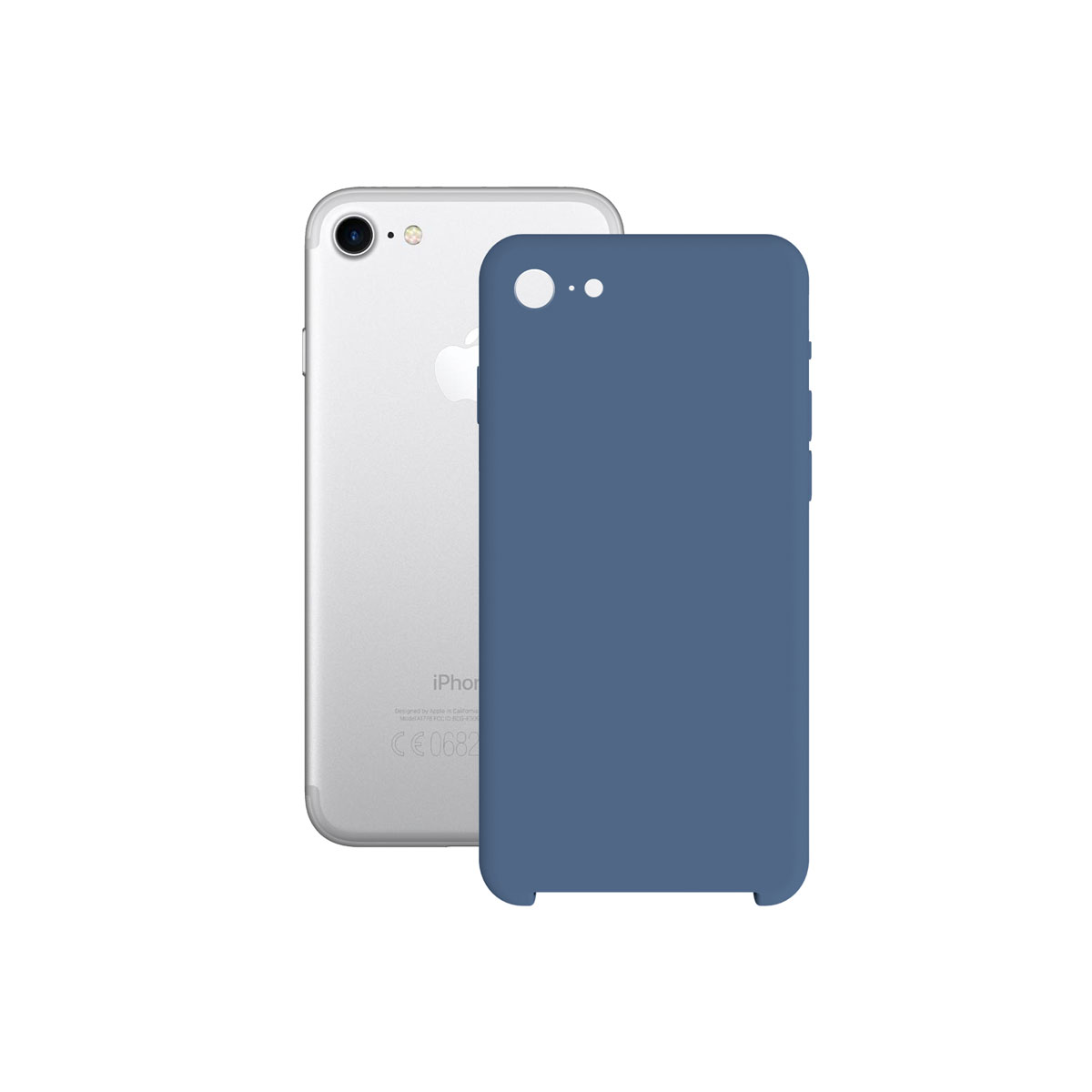 KSIX SOFT SILICONE CASE FOR IPHONE 7, 8 , SE 2020 BLUE