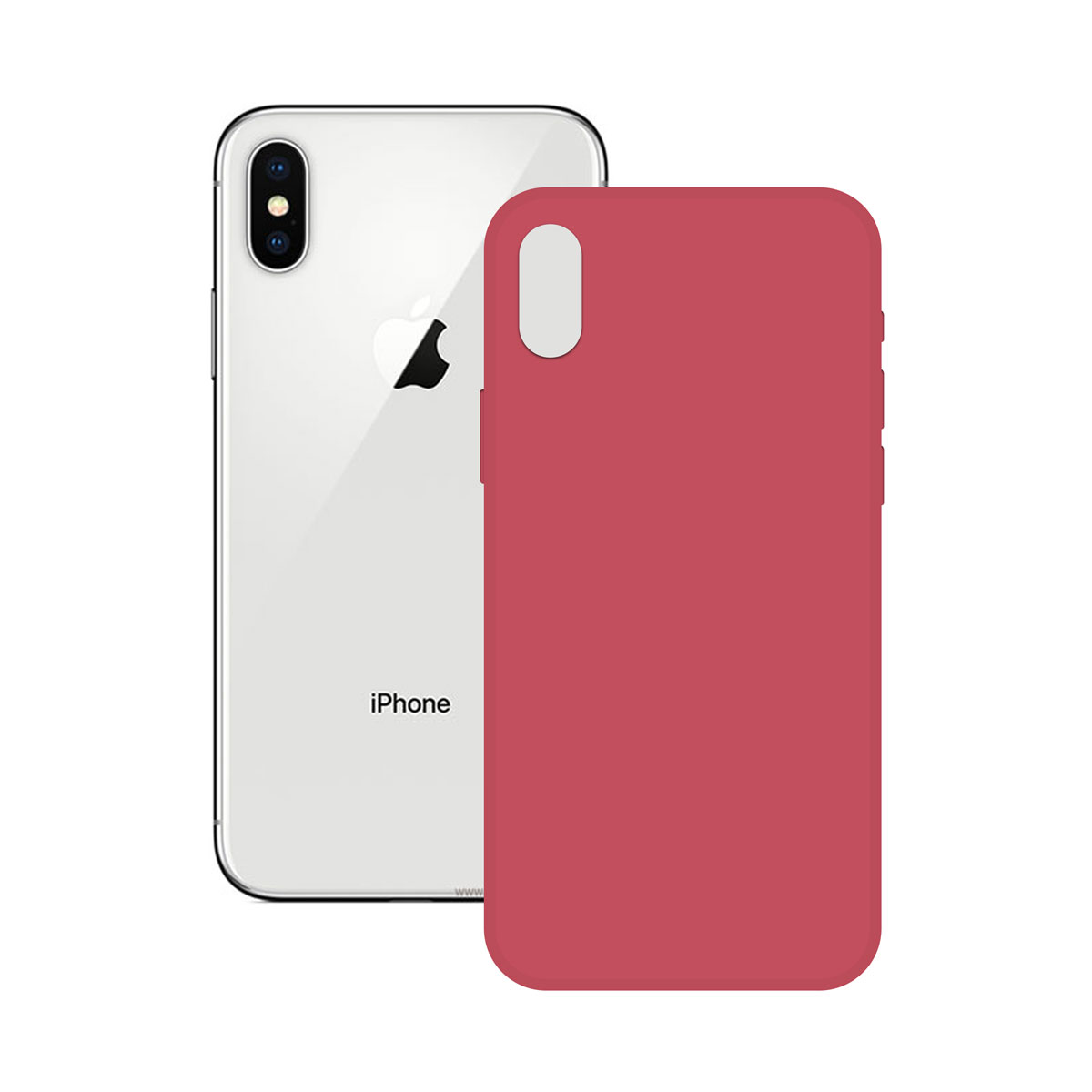 SOFT SILICONE Étui KSIX FOR IPHONE X, XS Rose FUCHSIA
