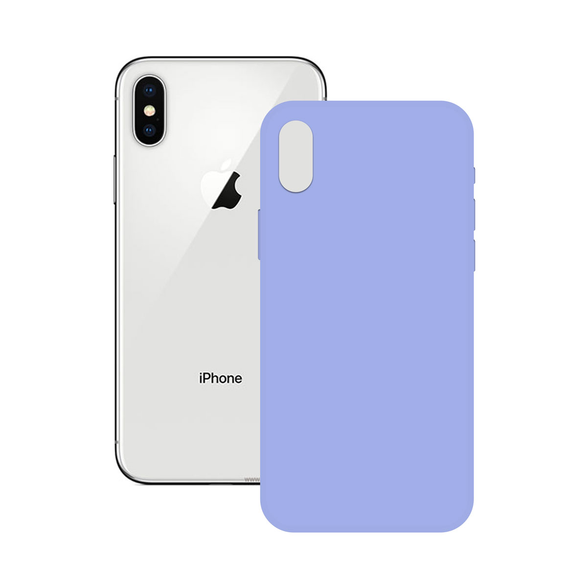 SOFT SILICONE Étui KSIX FOR IPHONE X, XS LAVENDER