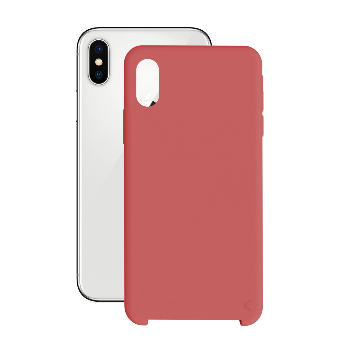 KSIX SOFT SILICONE Étui FOR IPHONE X, XS Rouge