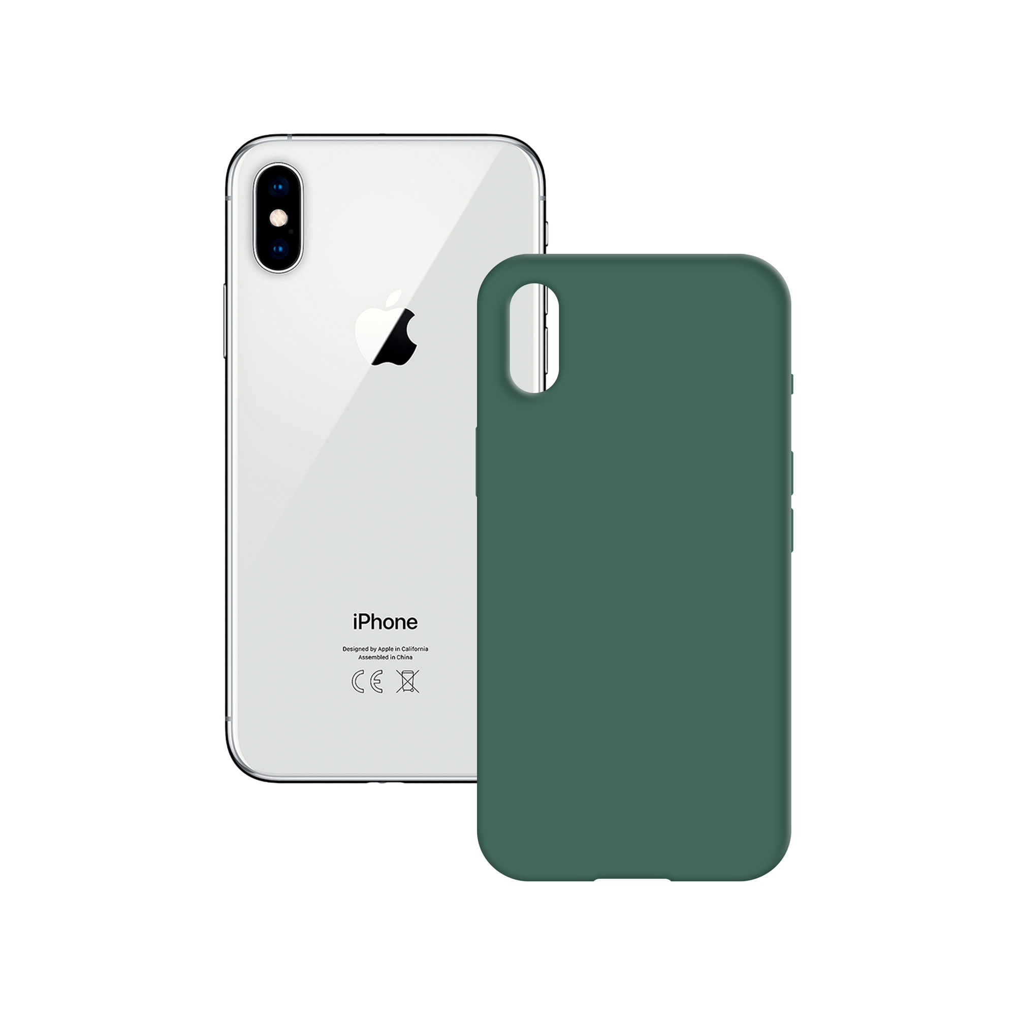 SOFT SILICONE Étui KSIX FOR IPHONE XS MAX GREEN
