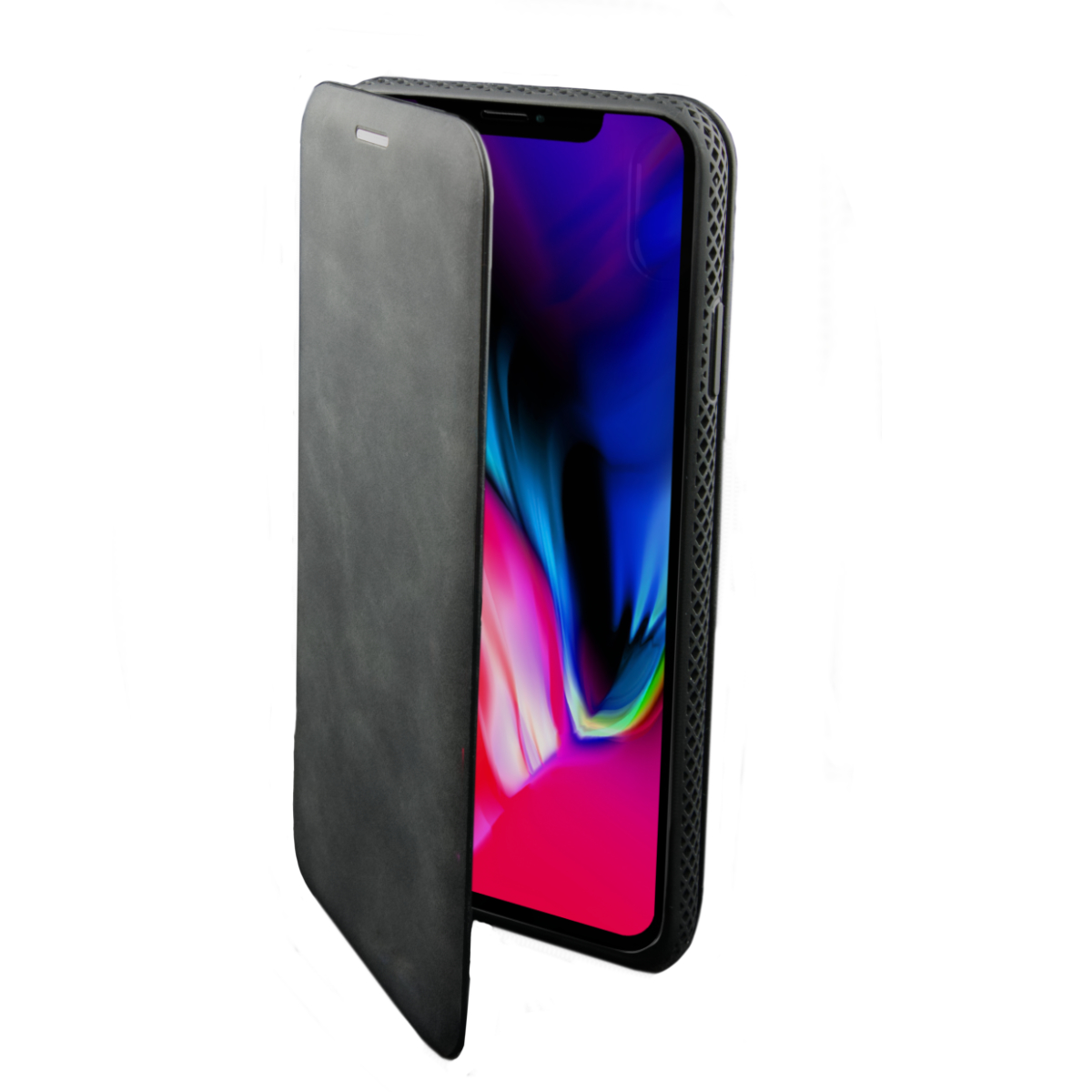 KSIX EXECUTIVE Folio Étui WITH Magnétique CLOSURE AND STANDING FOR IPHONE XS MAX Noir