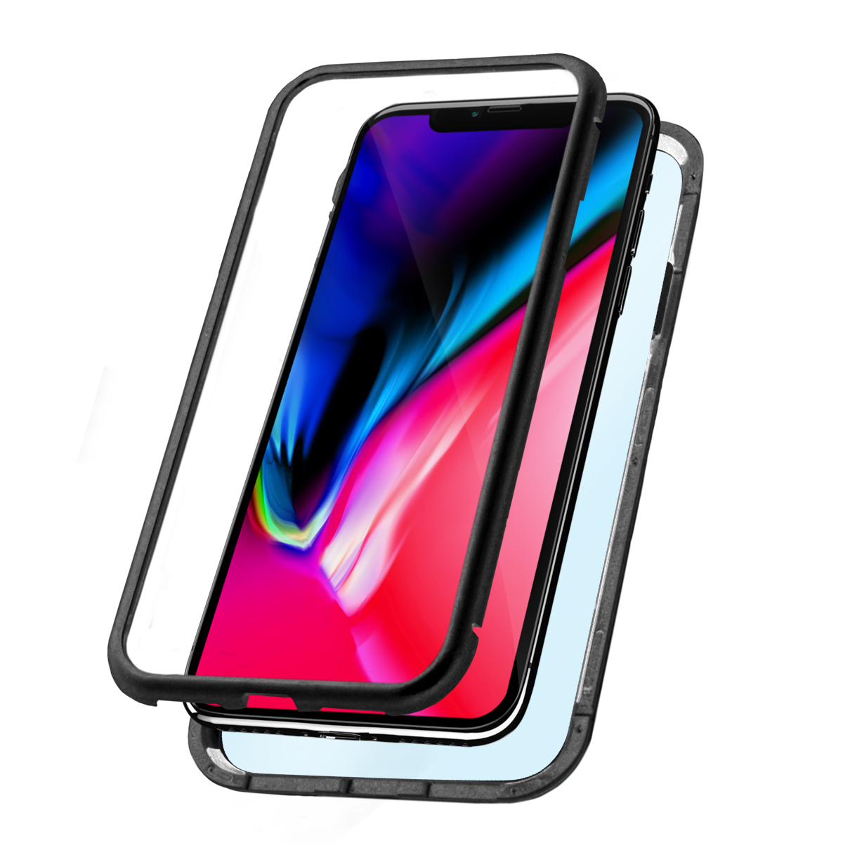 KSIX Coque Magnétique pour Iphone Xs Max Black Noir