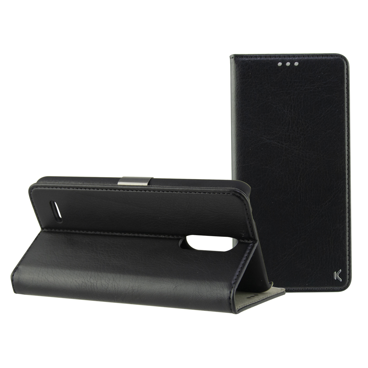 KSIX Étui Folio avec Fermeture Magnétique pour Lg K11 Black Noir