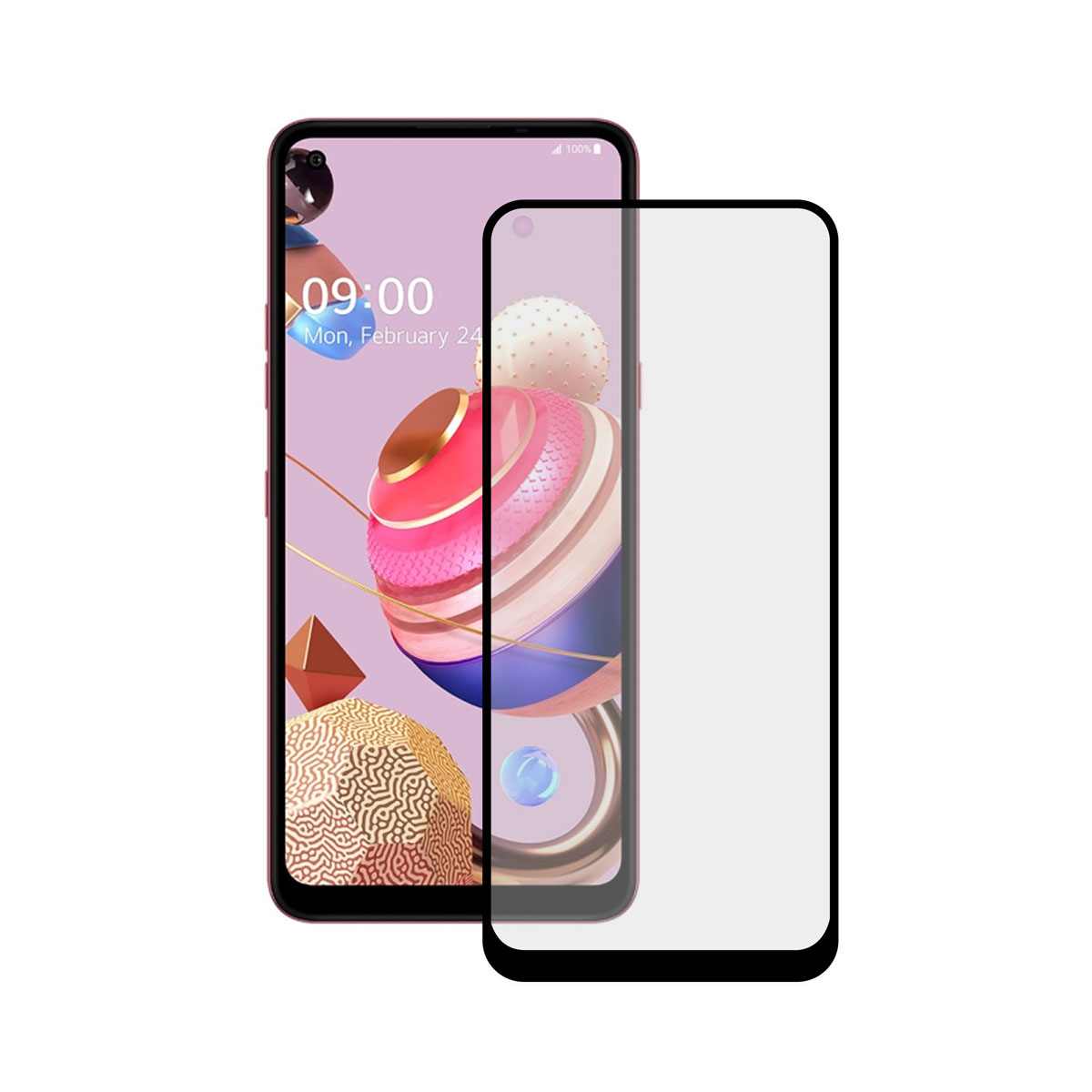 KSIX Verre Trempé pour Lg K51S With Black Edge Noir (1 unités)