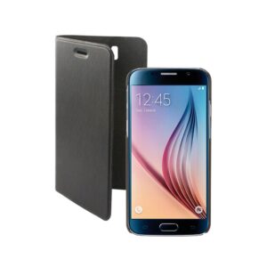 KSIX MAGNET Folio Étui WITH Magnétique REMOVABLE Coque AND Support FOR GALAXY S6 Noir