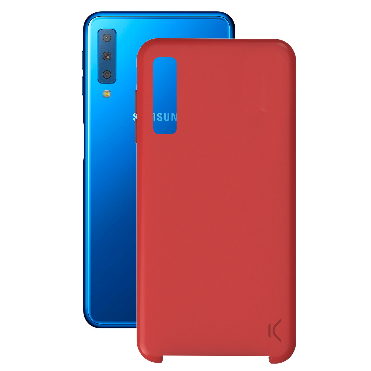 KSIX SOFT SILICONE Étui FOR GALAXY A7 Rouge
