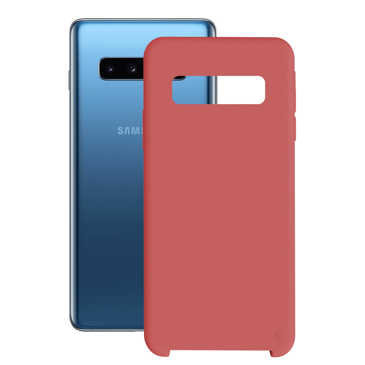 KSIX SOFT SILICONE Étui FOR GALAXY S10 Plus Rouge