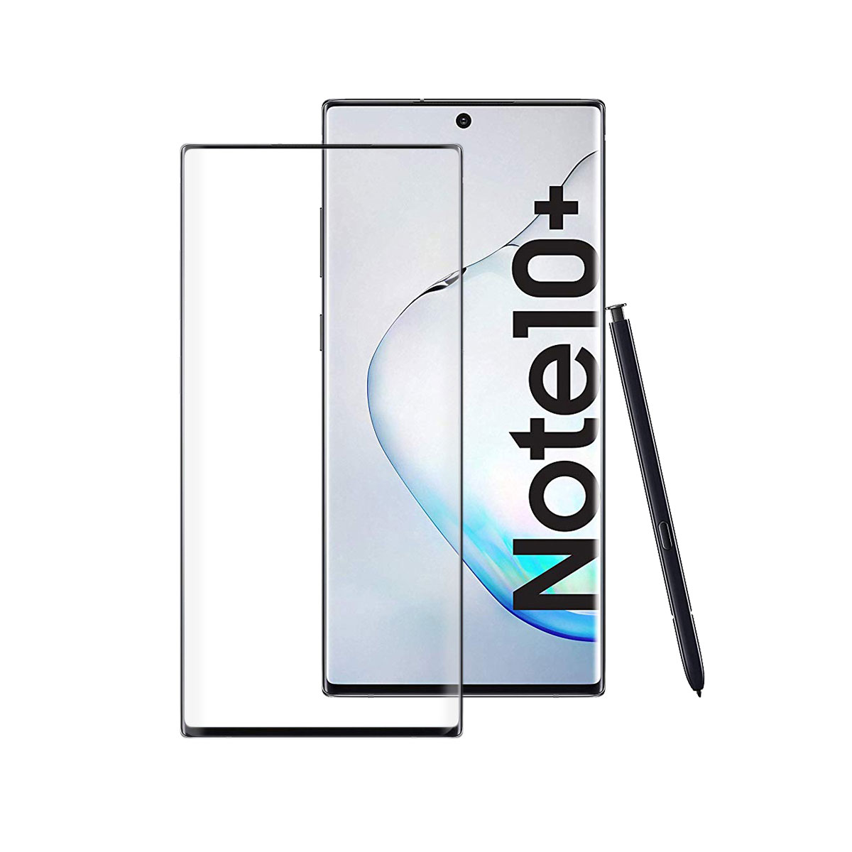 KSIX Verre Trempé pour Galaxy Note 10 Black Noir (1 unités)
