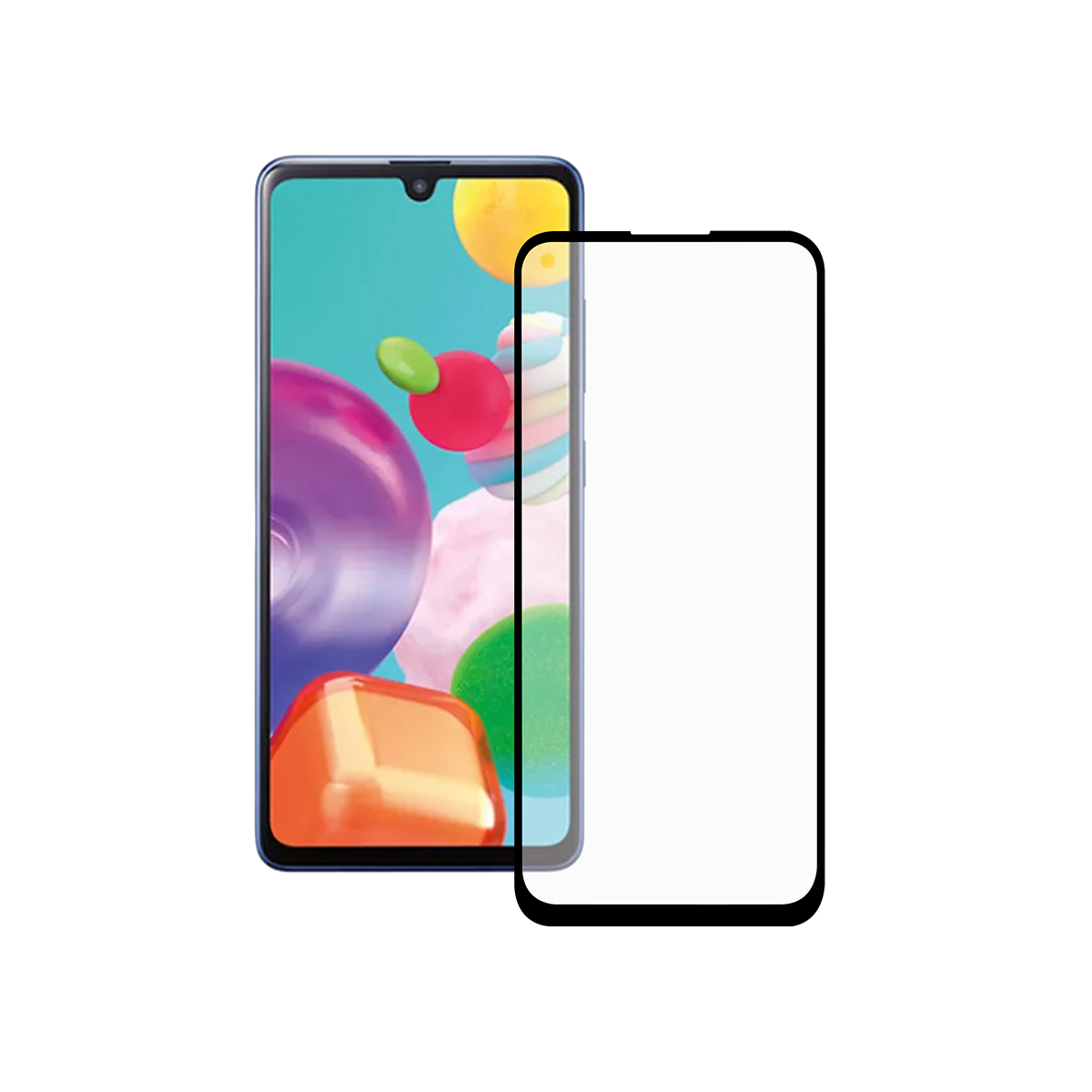 KSIX Verre Trempé pour Galaxy A41 Black Noir (1 unités)