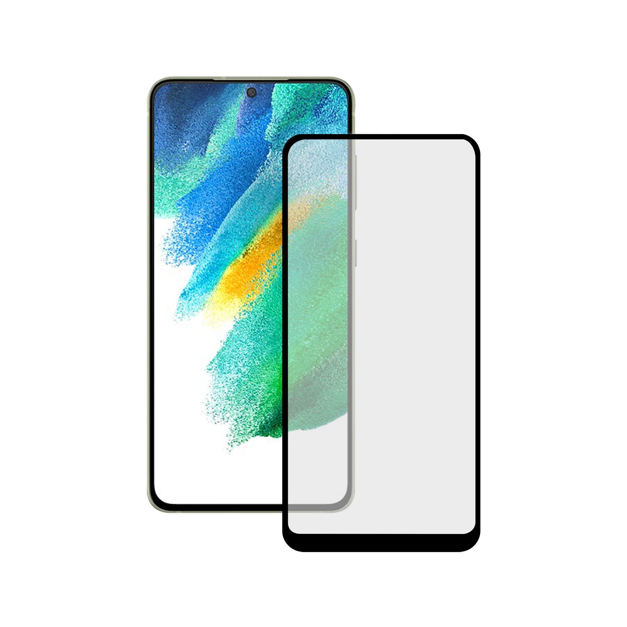 KSIX Protège-écran pour Galaxy S21 Fe 5G With Black Edge Noir (1 unités)
