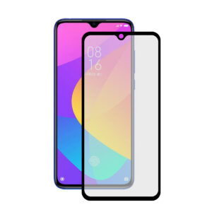KSIX Protection Verre Trempé 9H Full Glue 2.5D pour Xiaomi Mi 9 Lite Black Noir (1 unités)