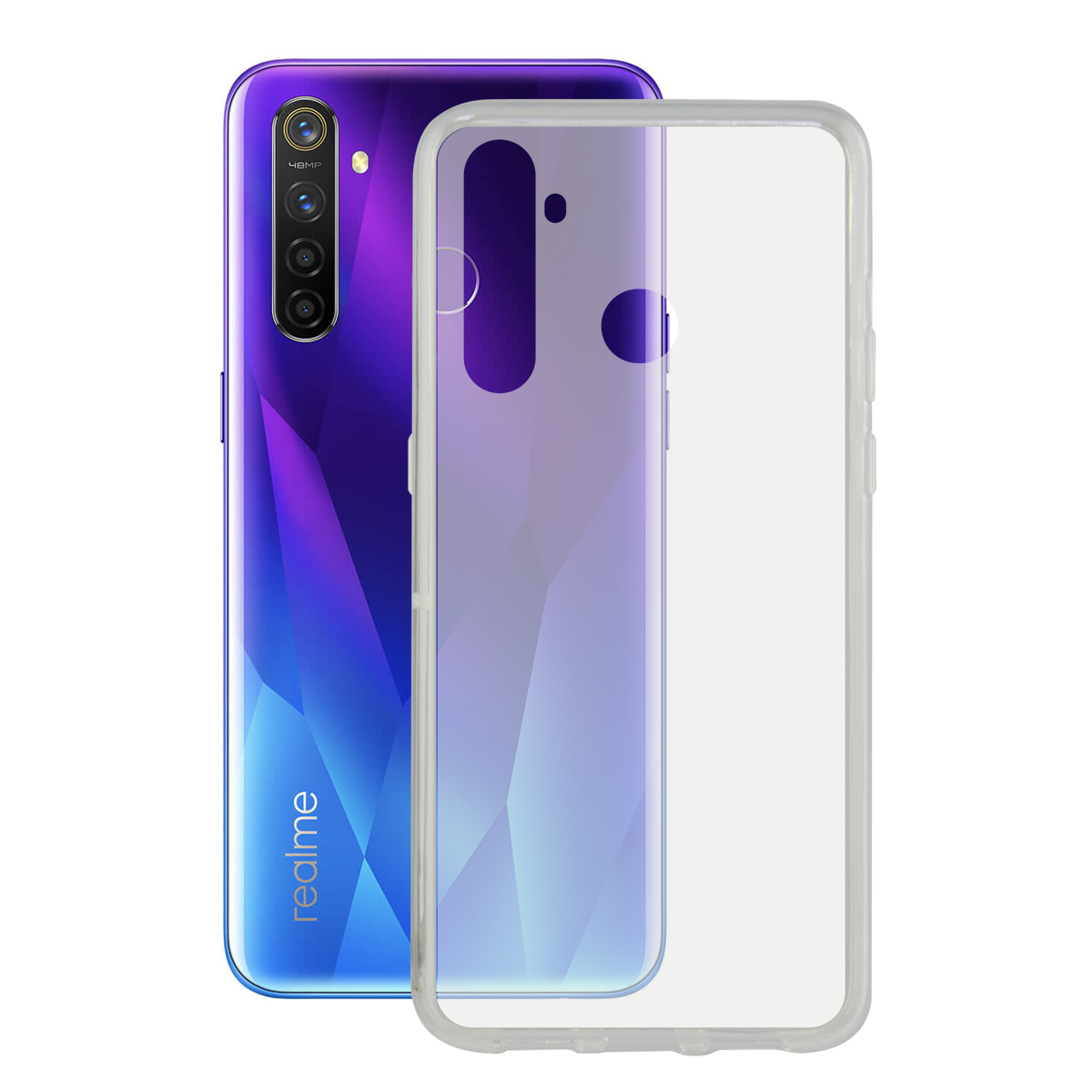 KSIX Coque Flex TPU pour Realme 5 Pro Transparent