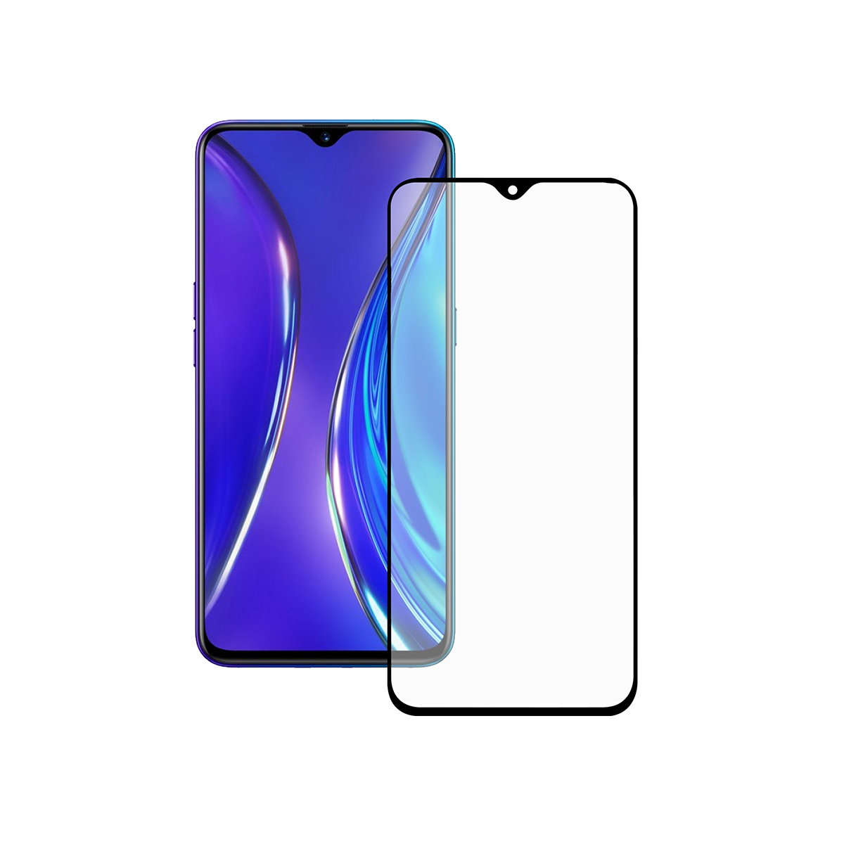 KSIX Verre Trempé pour Realme X2 Black Noir (1 unités)