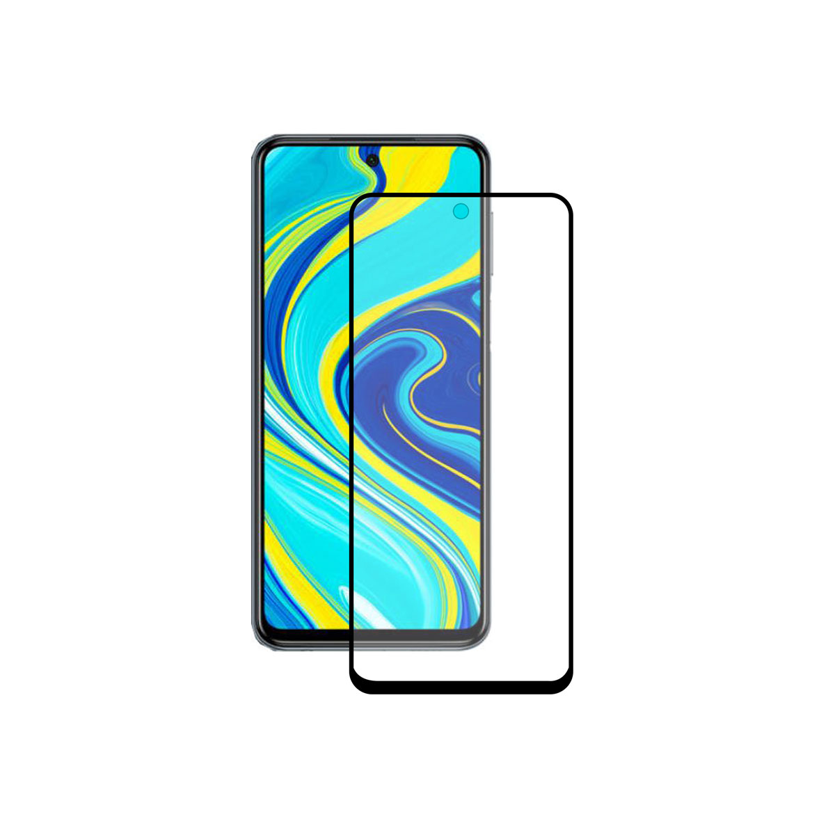 KSIX Protection Verre Trempé 9H Full Glue 2.5D pour Xiaomi Redmi Note 9 Pro/Note 9S (1 unités)