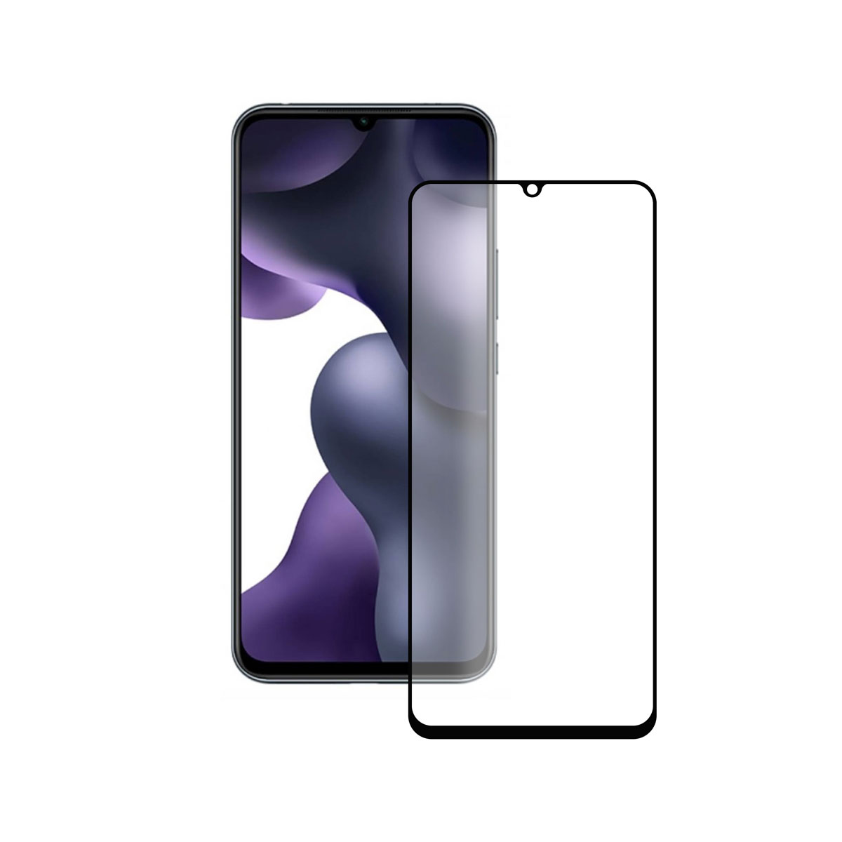 KSIX Protection Verre Trempé 9H Full Glue 2.5D pour Xiaomi Mi 10 Lite Black Edge Noir (1 unités)