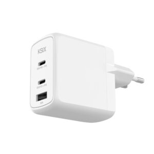 KSIX 65W GAN PPS POWER DELIVERY MULTIPORT 2 USB-C + USB-A Blanc