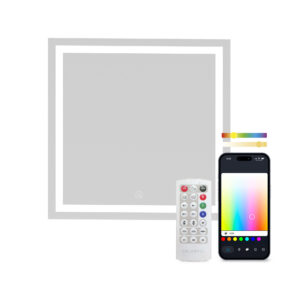 KSIX MIRROR AQUA RGB RGB CCT 1300LM SPEAKER 70CM TUYA SQUARE