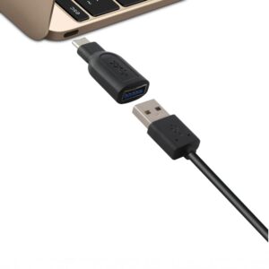 KSIX ADAPTOR USB-A USB-C 3.1 BLACK