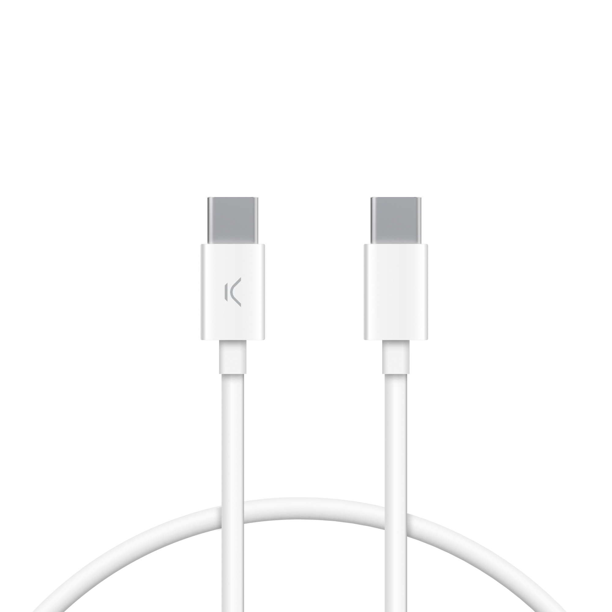 KSIX CHARGE & SYNC Câble USB-C USB-C 3.0 12W 1M Blanc