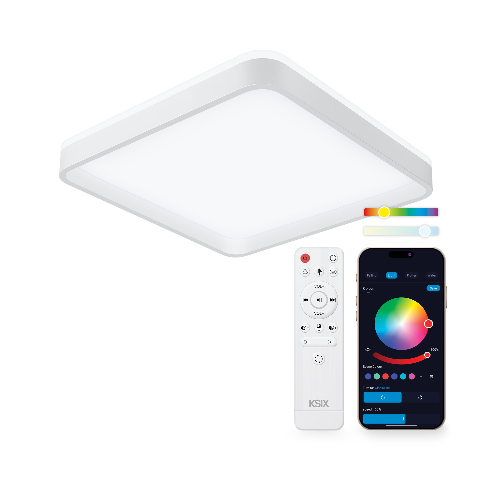 KSIX SMARTLED CEILING LIGHT STELLAR PLUS RGBIC CCT 35W 49CM TUYA APP