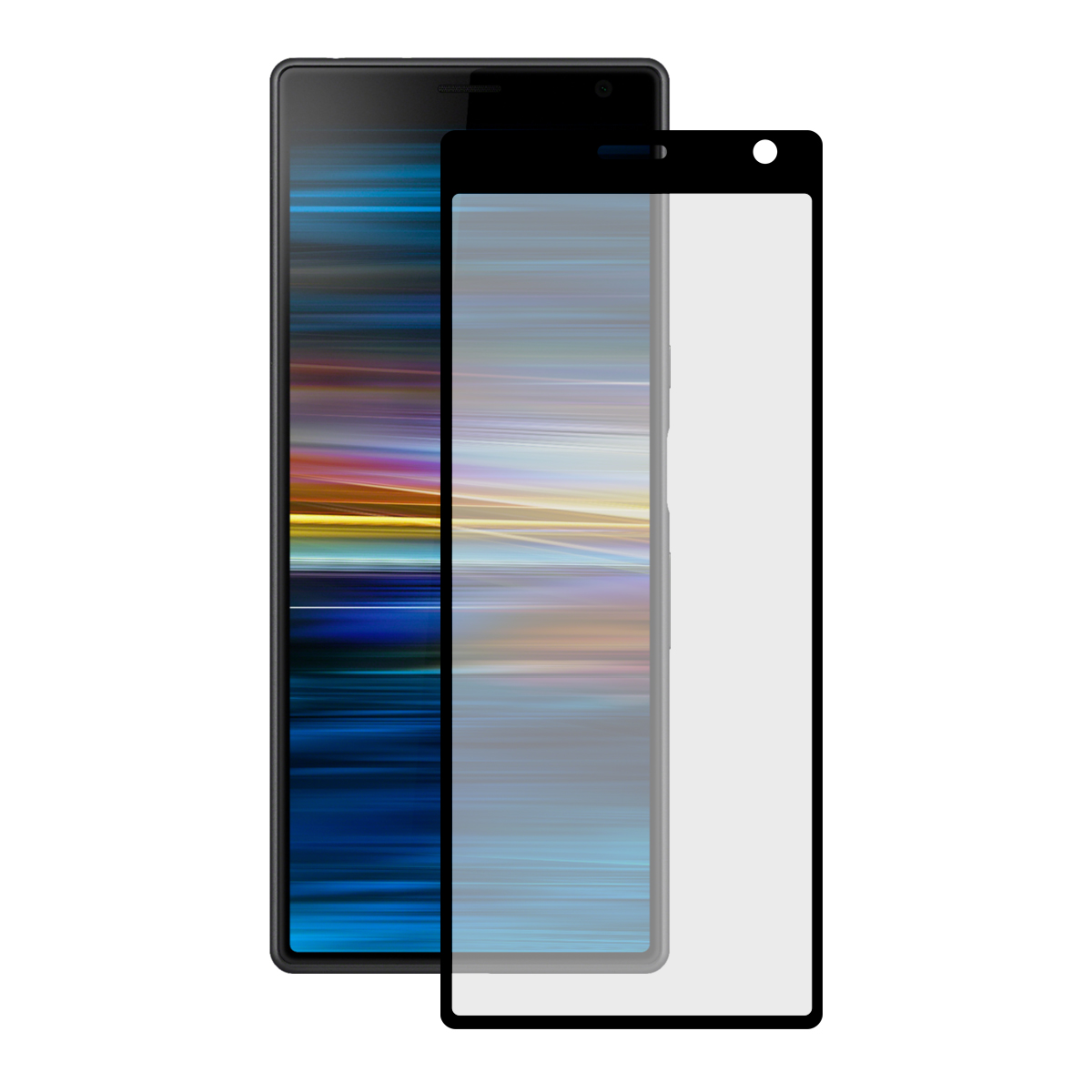 KSIX Verre Trempé pour Xperia Extreme 2.5D Protector 9H For Xperia 10 Black Noir (1 unités)