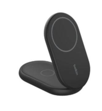 Belkin BoostCharge 2in1 Wireless Charging Stand with Magnetic Qi2 15W, Black
