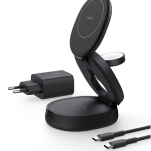 Belkin BoostCharge 3-in-1 Convertible Magnetic Charging Stand 15W, Black ECOMM EXC