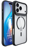 Coque MagCase 3MK Satin Armor pour iPhone 17 Pro Max - Noir transparent