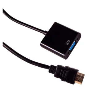 Câble adaptateur HDMI vers VGA, port unique, noir