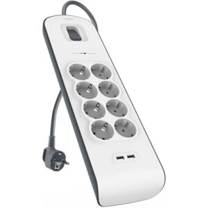 Belkin 8-outlet Surge Protection Strip with 2.4 Amp 2xUSB Charging